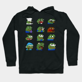 pepe peepo variety set (12 pepes edition) Hoodie